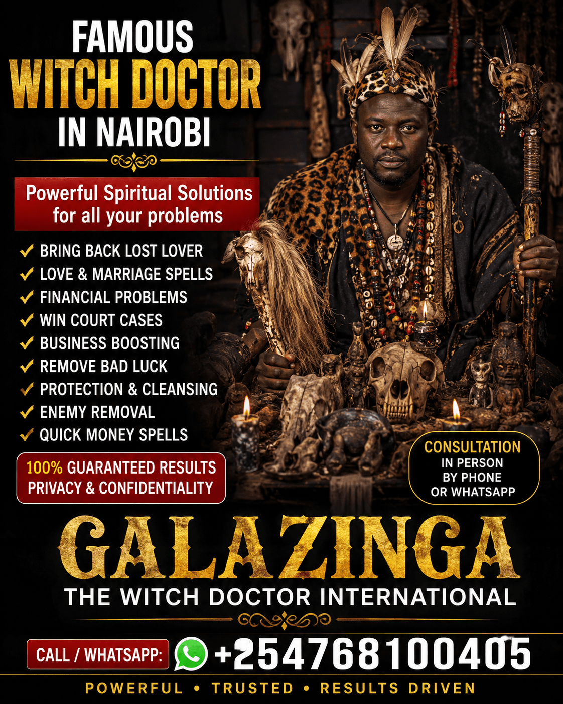 Famous Witch Doctor in Nairobi