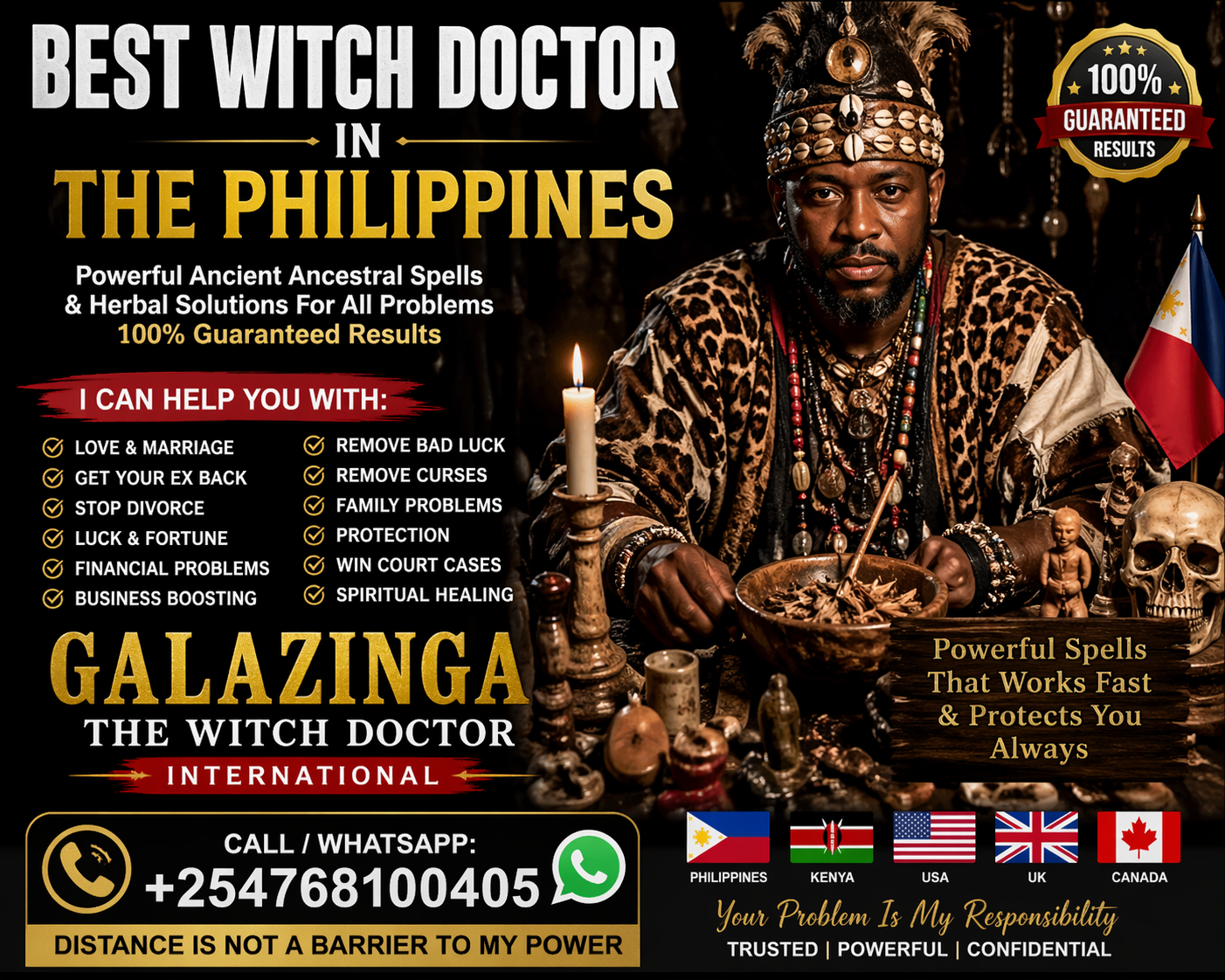 Best Witch doctor in Philippines +254 768100405