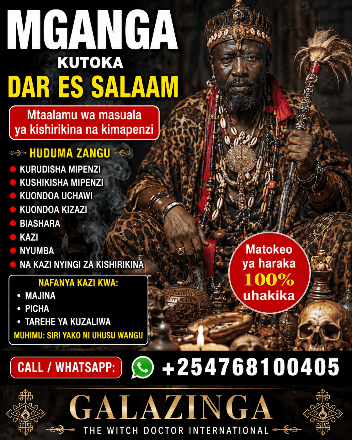 Mganga kutoka Dar es Salaam – Dkt. Galazinga  +254 768100405