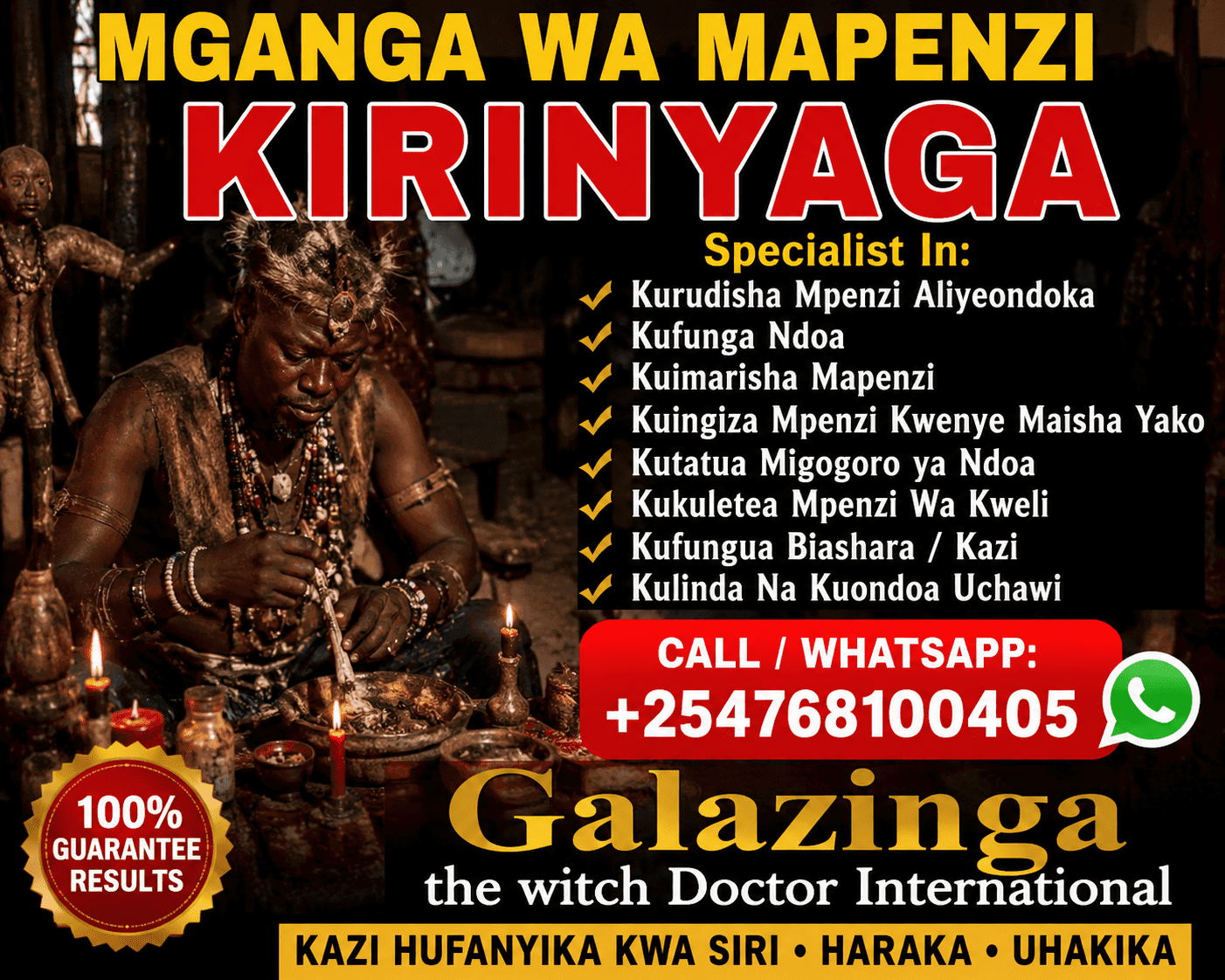 Mganga wa Mapenzi Kirinyaga – Dr. Galazinga