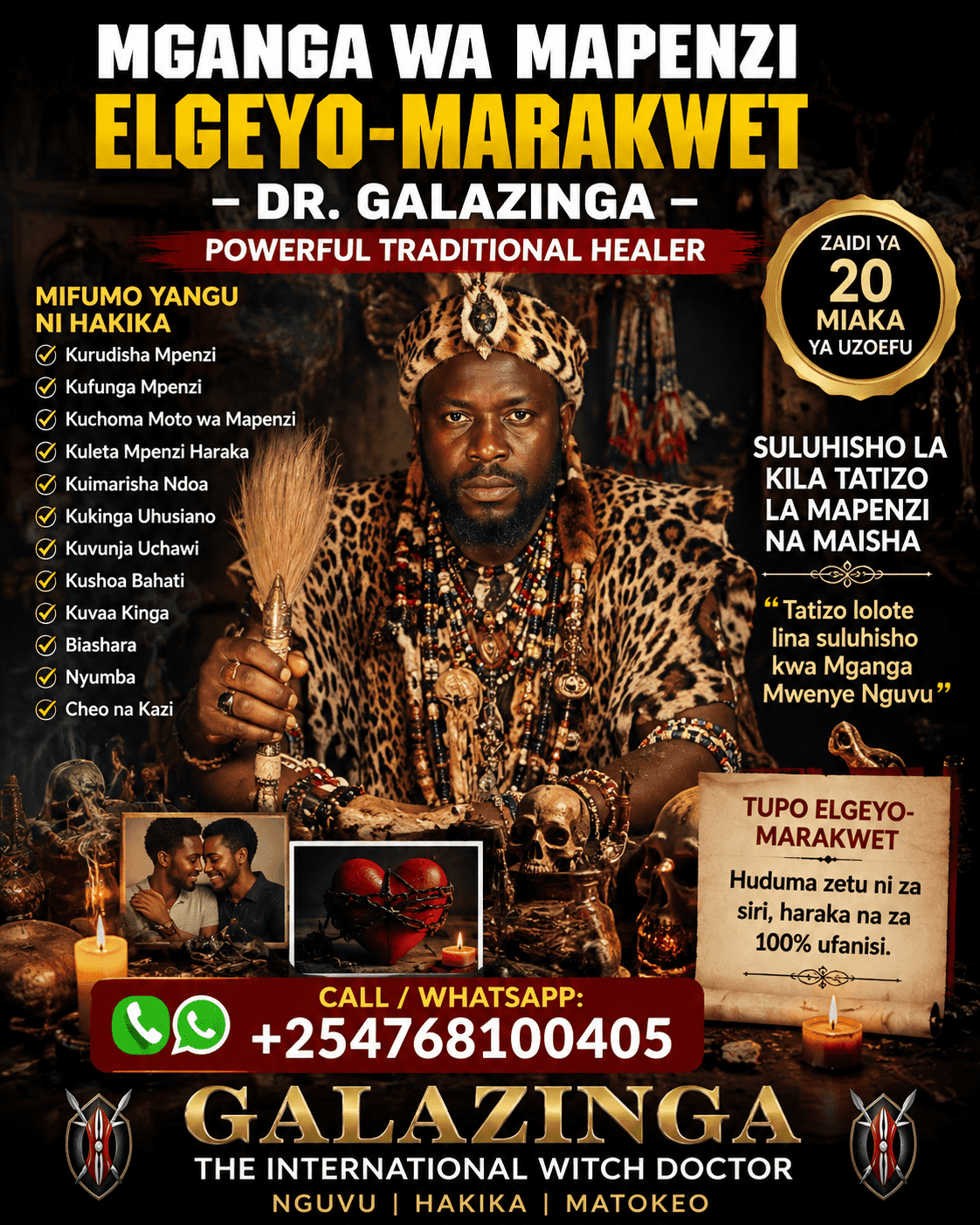 Mganga wa Mapenzi Elgeyo-Marakwet – Dr. Galazinga, Powerful Traditional Healer