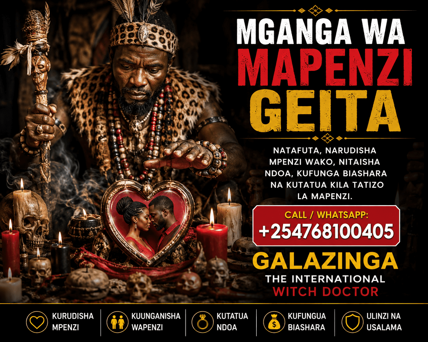 Powerful Mganga wa Mapenzi Geita  +254 768 100 405