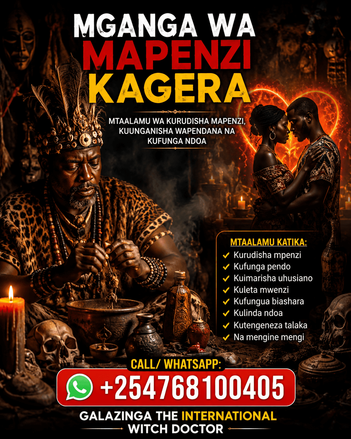 Powerful Mganga wa Mapenzi Kagera  +254 768 100 405