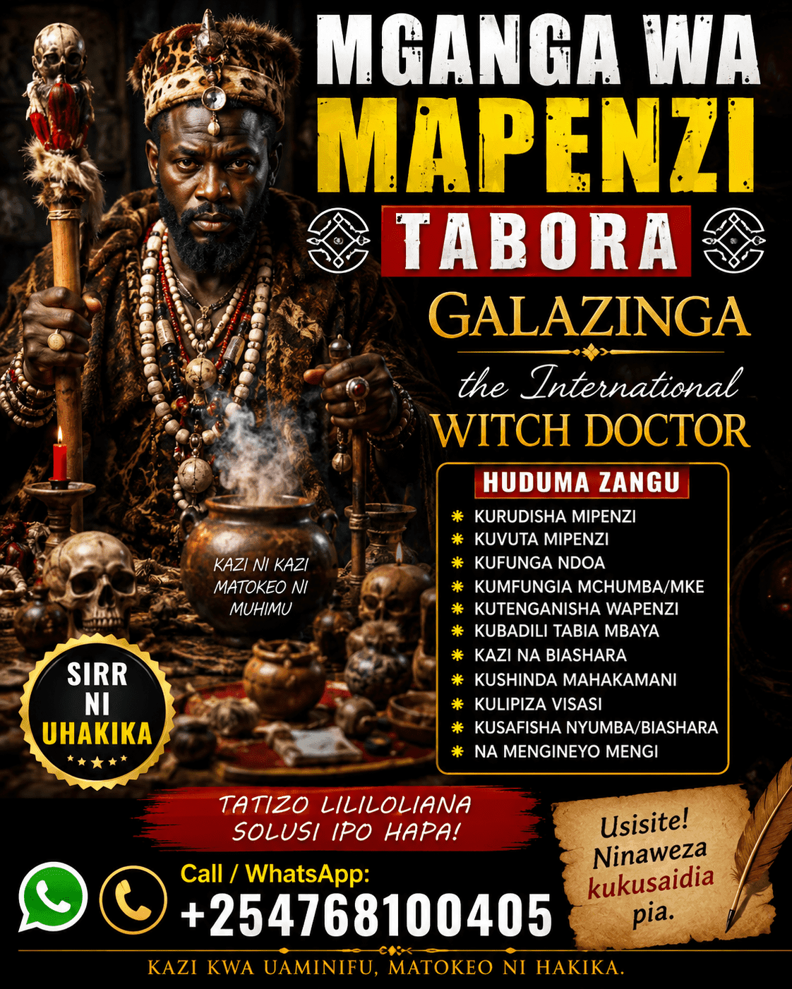 Powerful Mganga wa Mapenzi Tabora  +254 768100405