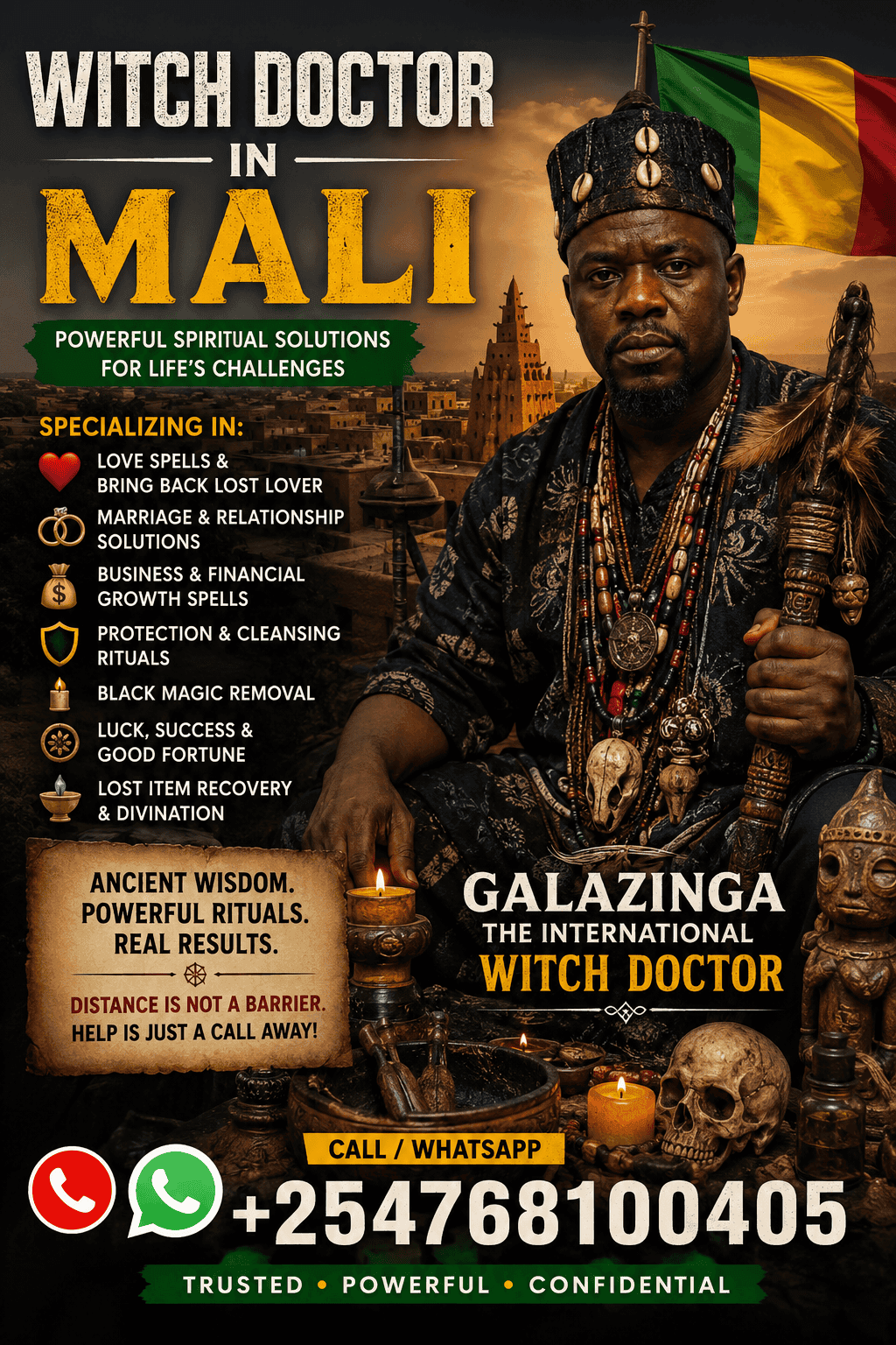 Witch Doctor in Mali - Dr. Galazinga