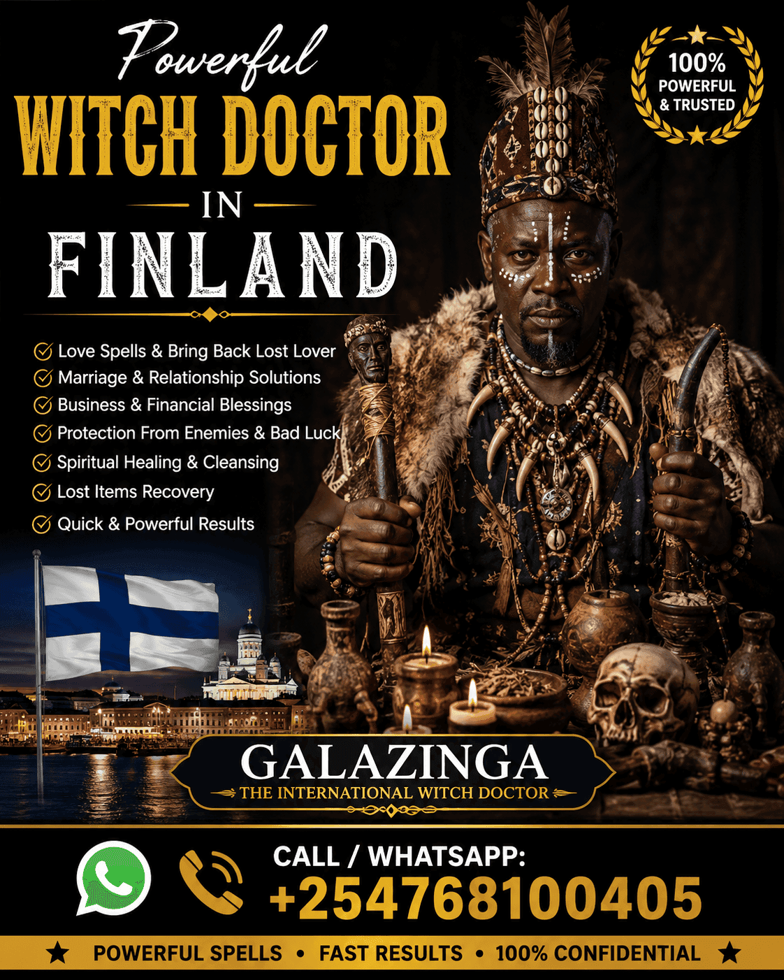 Best Powerful Witch Doctor in Finland +254 768100405